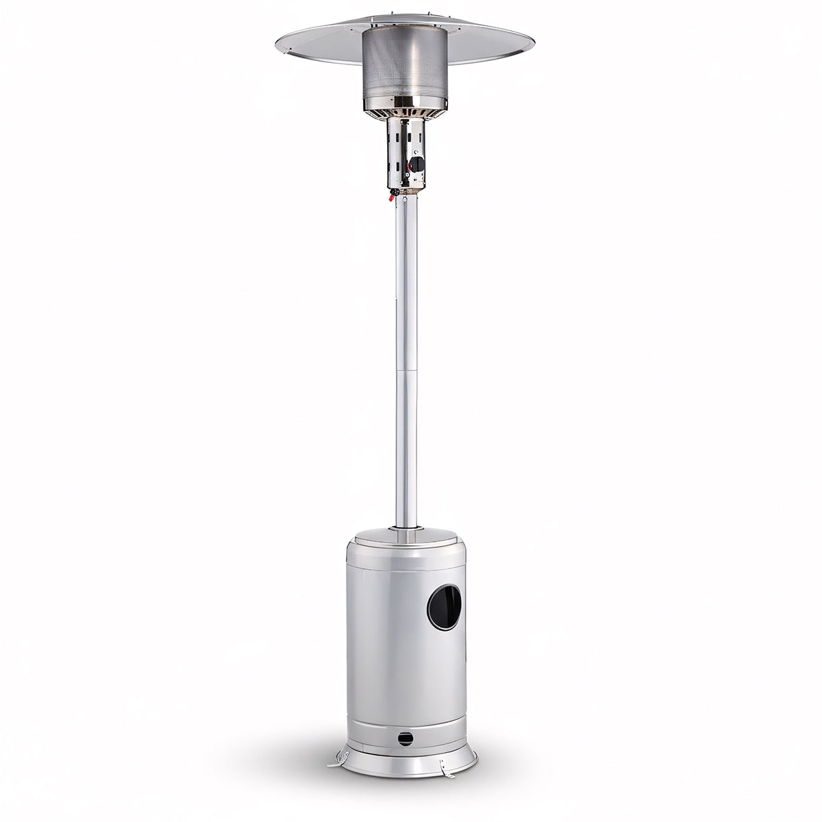 Steel Propane Patio Heater 47,000 BTU – Portable Outdoor Gas Heater with Round Reflector & Stainless Steel Burner for Backyard, Restaurant, Bar, Deck, Garden, Outdoor Catering Events