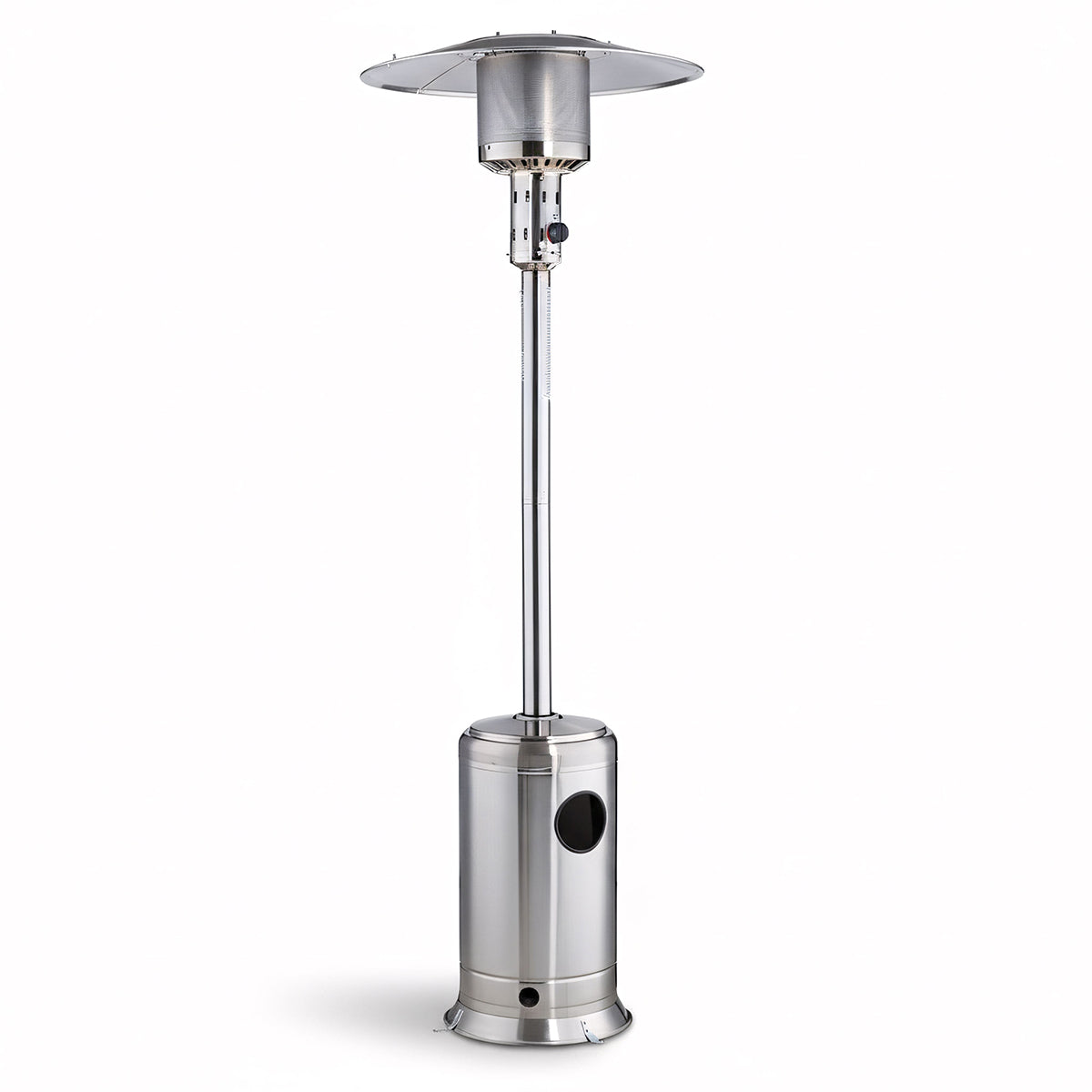 Stainless Steel Steel Propane Patio Heater 47,000 BTU – Portable Outdoor Gas Heater with Round Reflector & Stainless Steel Burner for Backyard, Restaurant, Bar, Deck, Garden, Outdoor Catering Events