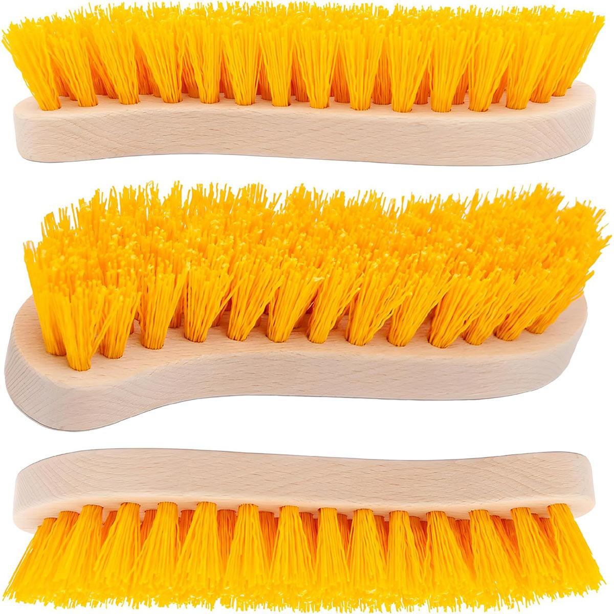 Pack of 3 - Hard Bristle Scrub Brush - Heavy Duty Scrub Brush