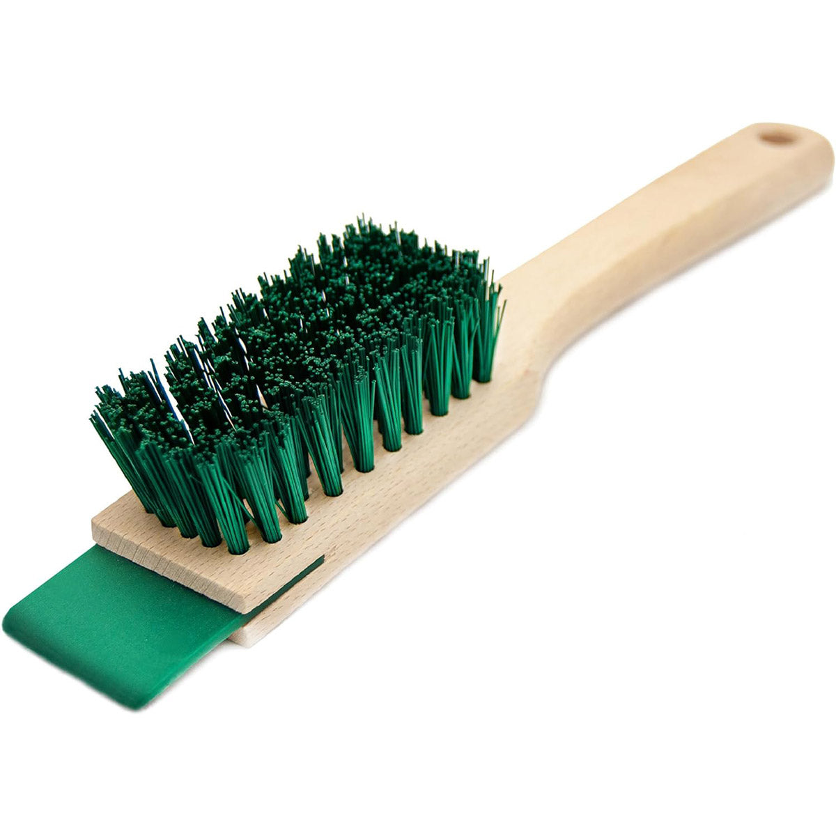 Stiff Bristle Brush with Scraper - Lawn Mower Deck Scraper