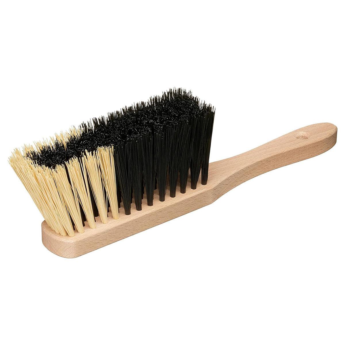 11.2" Hand Broom Medium-Soft Bristles Bench Brush, Sweeping Brush with Wooden Handle