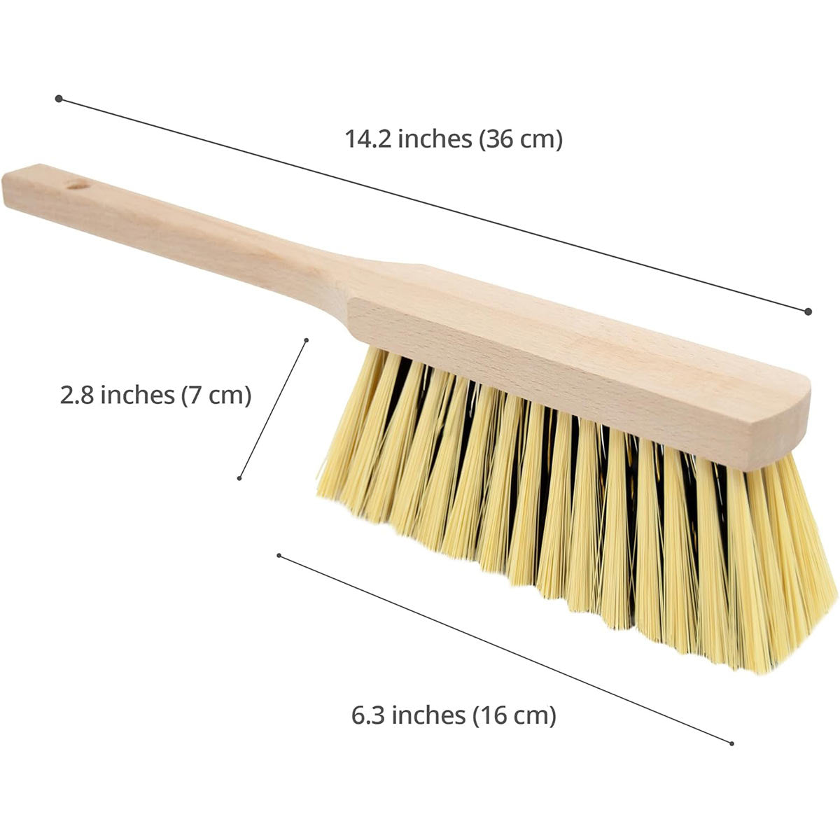 14.2" Hand Broom Medium-Soft Bristles Cleaning Brush - Dusting Brush